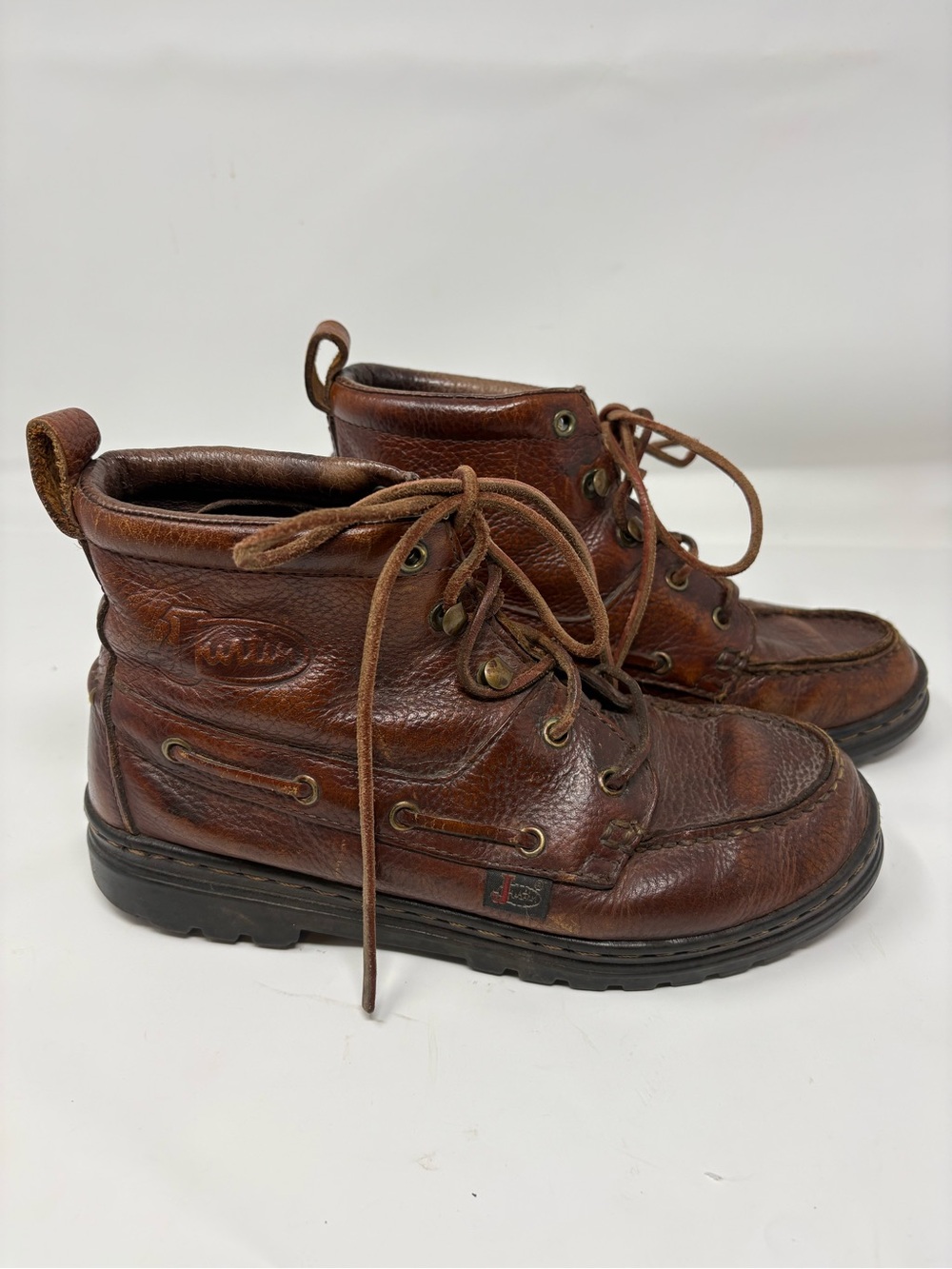Justin L0991 Chukka Rustic Women's Cowhide Brown Leather Ankle Boots - Size 7M